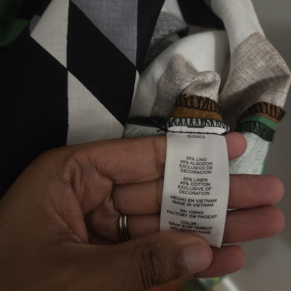 Derek Lam Women's Geo Striped Linen Blend Abstract Sheath Dress Size 12 - Picture 7 of 7